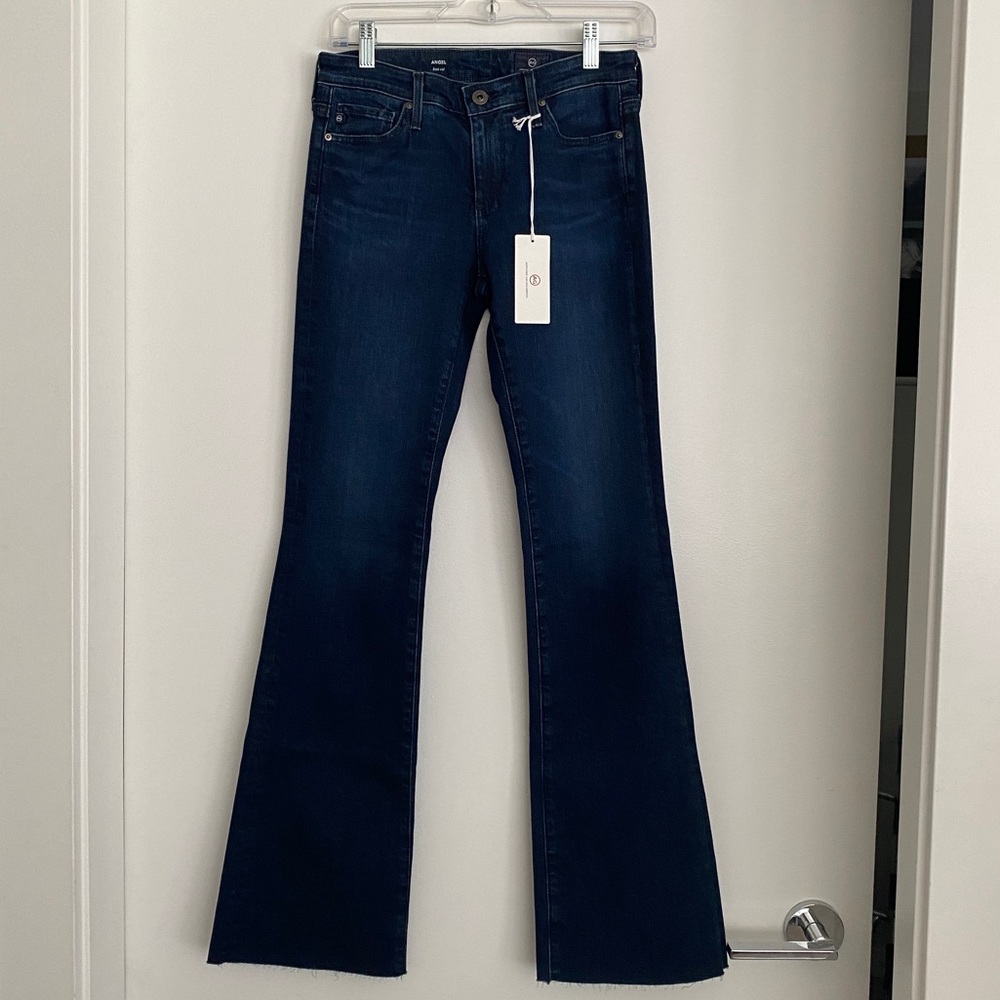 AG Indigo 25 bootcut jeans with raw hem